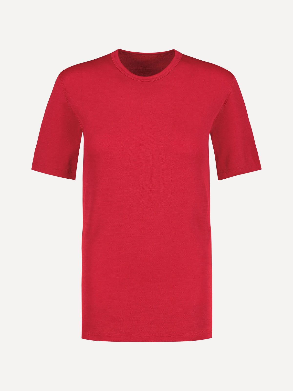 T-paita merinovillaa, unisex, punainen - Ruskovilla