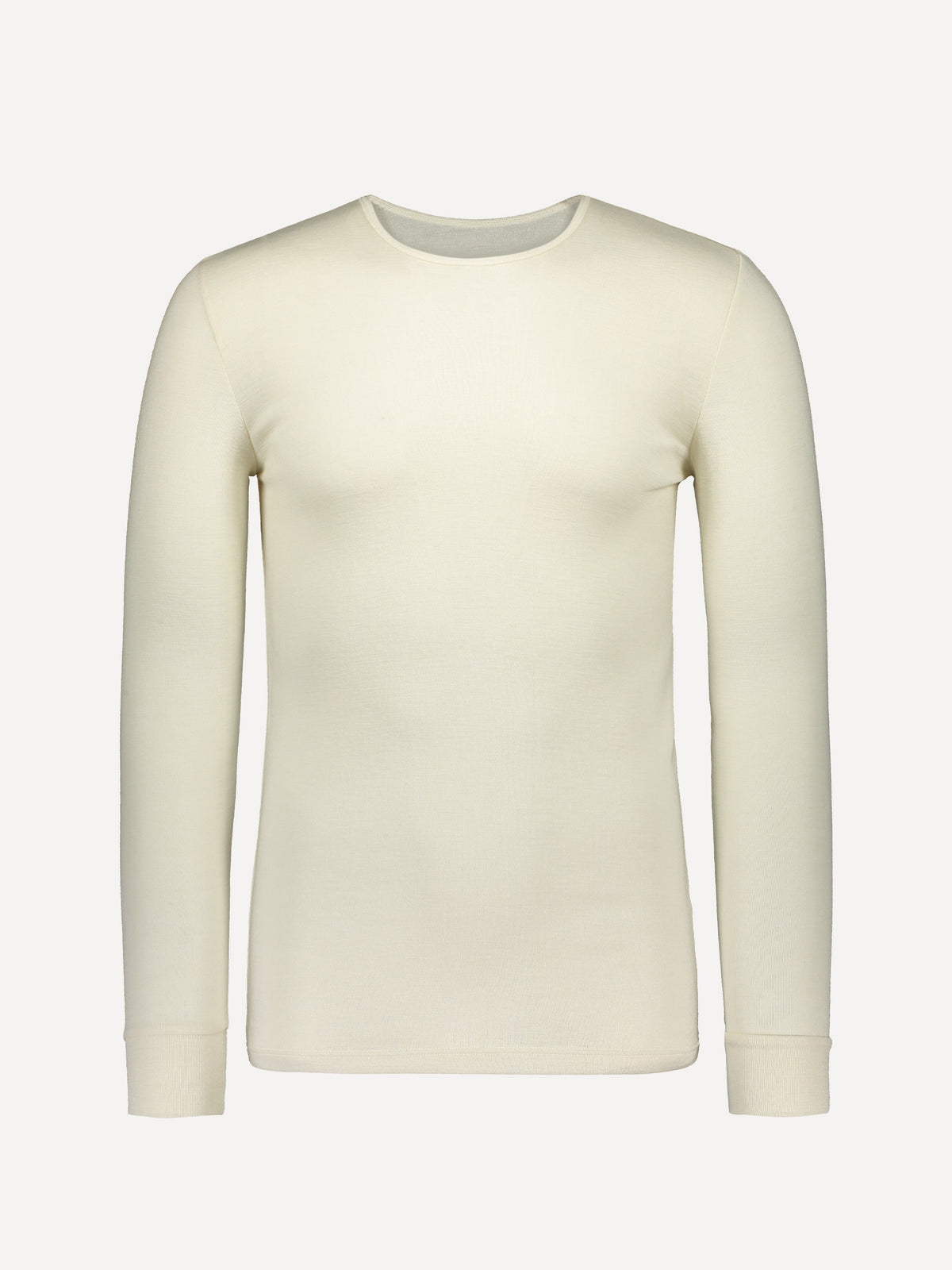 Pitkähihainen aluspaita silkkivillaa, unisex, valkoinen - Ruskovilla