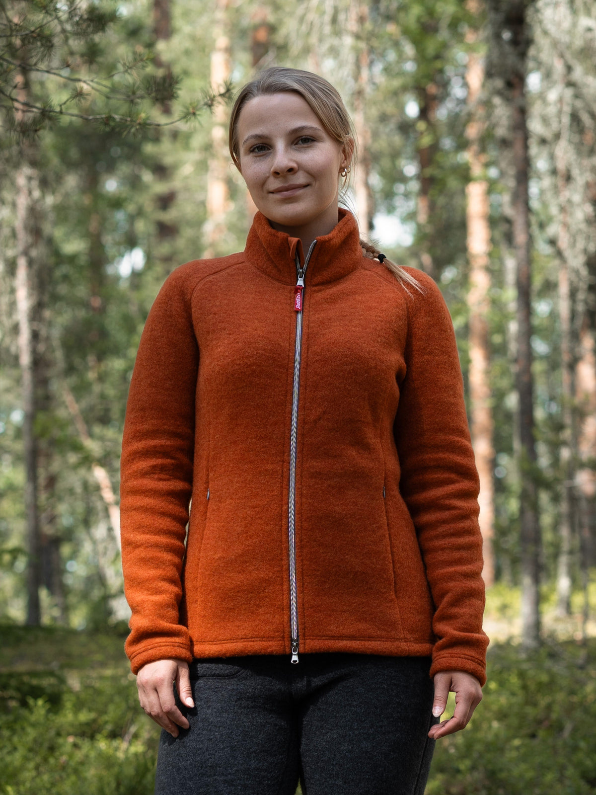 Ruskovilla naisten villafleecetakki, hilla