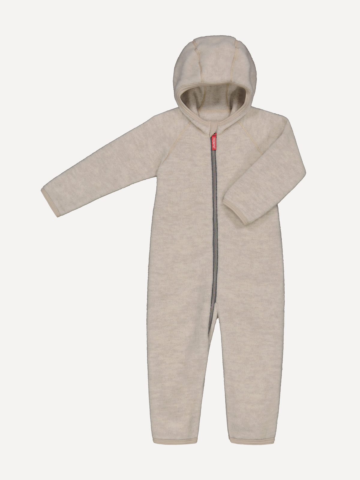 Children's overalls, wool fleece, dune